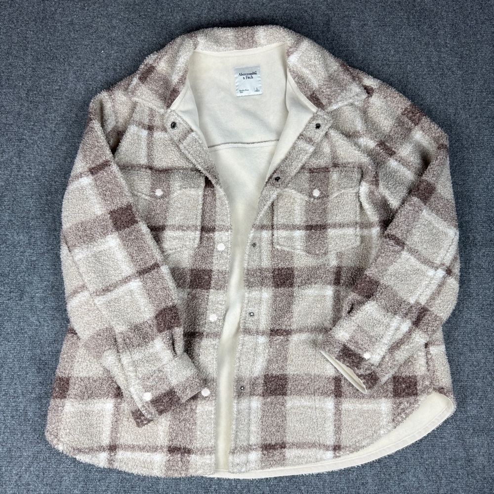 Abercrombie&Fitch Plaid Sherpa Jacket